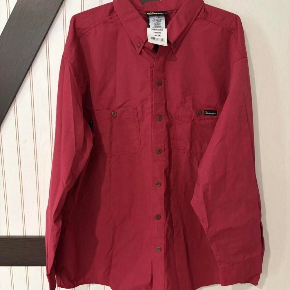 Workrite red button up shirt #workwear #fr #safety 3XL